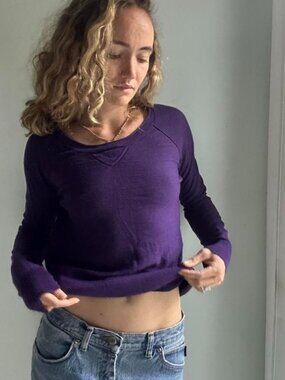 J Crew Merino Wool Purple Sweater